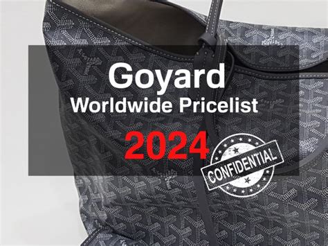 current goyard prices 2024|saint pierre Goyard price list.